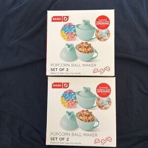 DASH Popcorn Ball Maker - Aqua - Set of 4/Easy Grip Handle/Brand New In Box